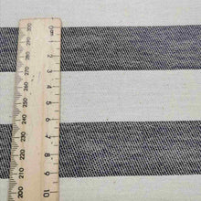 Load image into Gallery viewer, Heavy Cotton Twill, Aruba Stripe, Thick Navy - 1/4 metre