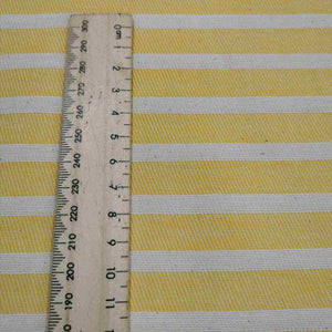 Heavy Cotton Twill, Aruba Stripe, Thin Yellow - 1/4 metre