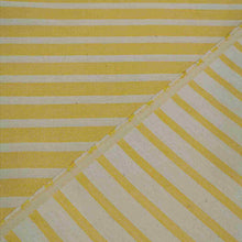 Load image into Gallery viewer, Heavy Cotton Twill, Aruba Stripe, Thin Yellow - 1/4 metre