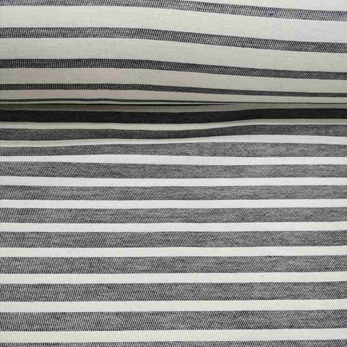 Heavy Cotton Twill, Aruba Stripe, Thin Navy - 1/4 metre