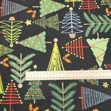 Load image into Gallery viewer, Alexander Henry 100% Cotton, Holiday Pines, Black - 1/4m