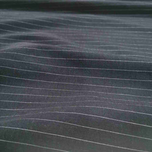 Olivia Rayon Linen Stripe, Black - 1/4metre