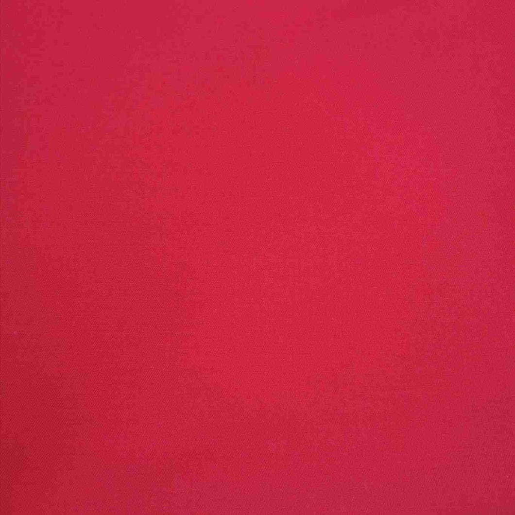 James Wool Cotton Twill, Red - 1/4 metre