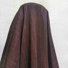 Load image into Gallery viewer, Olivia Rayon Linen Stripe, Aubergine - 1/4metre