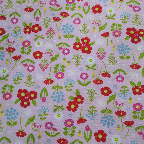 100% Cotton Poplin Seersucker, Maisy Pink - 1/4 metre