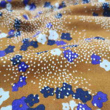 Load image into Gallery viewer, Echino Kokka Cotton Double Gauze, Floret, Chestnut - 1/4 metre