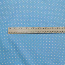 Load image into Gallery viewer, 100% Cotton Poplin, Small Polka Dot, Blue - 1/4 metre