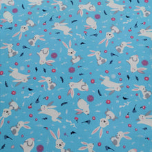 Load image into Gallery viewer, 100% Cotton Poplin, Blue Bunnies - 1/4 metre
