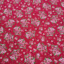 Load image into Gallery viewer, 100% Cotton Poplin, Vintage Roses, Red - 1/4 metre