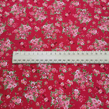 Load image into Gallery viewer, 100% Cotton Poplin, Vintage Roses, Red - 1/4 metre