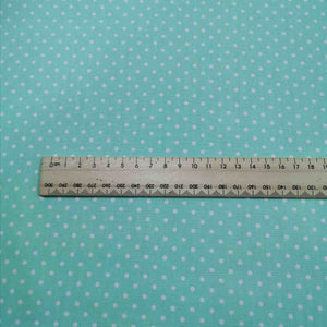 100% Cotton Poplin, Small Polka Dot, Mint - 1/4 metre