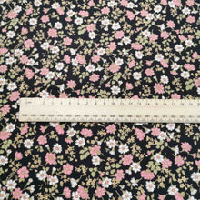 Load image into Gallery viewer, 100% Cotton Poplin, Spring Daisies, Black- 1/4 metre