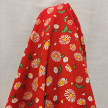 Load image into Gallery viewer, 100% Cotton Poplin, Spring Daisies, Red - 1/4 metre