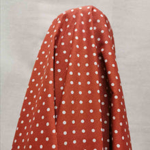 Load image into Gallery viewer, 100% Cotton Poplin, Small Polka Dot, Russet - 1/4 metre