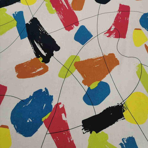 100% Rayon, Splash in Peach  - 1/4 metre