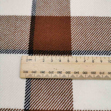 Load image into Gallery viewer, 100% Wool , Espresso Plaid - 1/4 metre