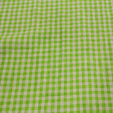 Load image into Gallery viewer, 100% Linen, Lime Check- 1/4metre