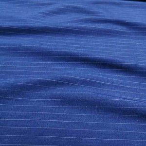 Olivia Rayon Linen Stripe, Denim Blue - 1/4metre