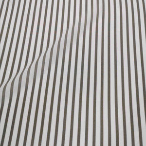 100% Silk Stripe, Grey and White - 1/4 metre
