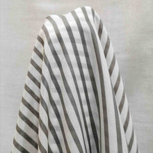 Load image into Gallery viewer, 100% Silk Stripe, Grey and White - 1/4 metre