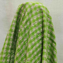 Load image into Gallery viewer, 100% Linen, Lime Check- 1/4metre