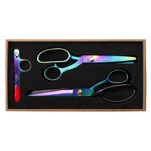 Load image into Gallery viewer, LDH Scissors, 9” Prism Gift Set, featuring premium scissors pinking shears and snips, for sale at Minerva's Bower