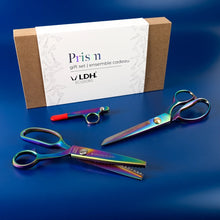Load image into Gallery viewer, LDH Scissors, 9” Prism Gift Set, featuring premium scissors pinking shears and snips, for sale at Minerva's Bower