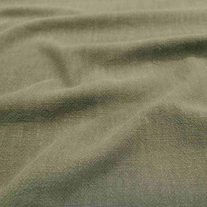 Flat drape of 100% Linen, Vintage Washer Finish, Olive, for sale at Minerva's Bower