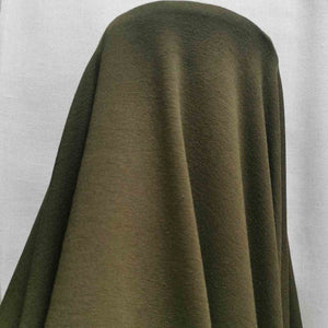 Drape of Olympia Heavyweight Cotton Loop Back, Khaki, for sale at Minerva's Bower