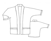 Load image into Gallery viewer, Sketch of Tessuti Patterns Tokyo Jacket paper Pattern For sale at Minerva&#39;s Bower 