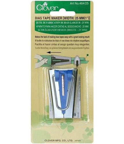 Clover Bias Tape Maker, 25mm, for sale at Minerva's Bower