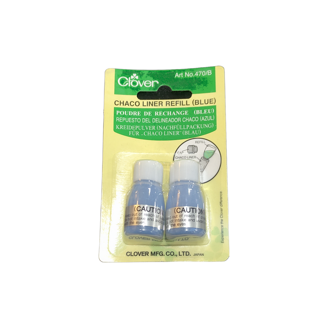 Clover powdered chalk chaco liner refill in blue for sale at Minerva's Bower