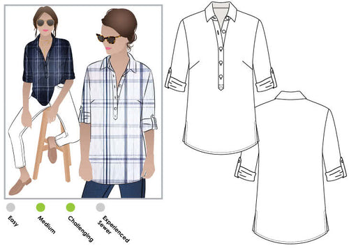 Style Arc Lennie Over Shirt - sizes 4 to 16