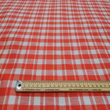 Load image into Gallery viewer, Viscose Linen Blend, Red Gingham  - 1/4metre
