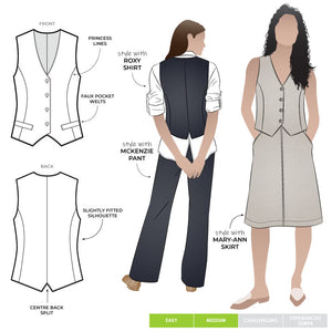 Style Arc Joy Woven Vest - sizes 4 to 16