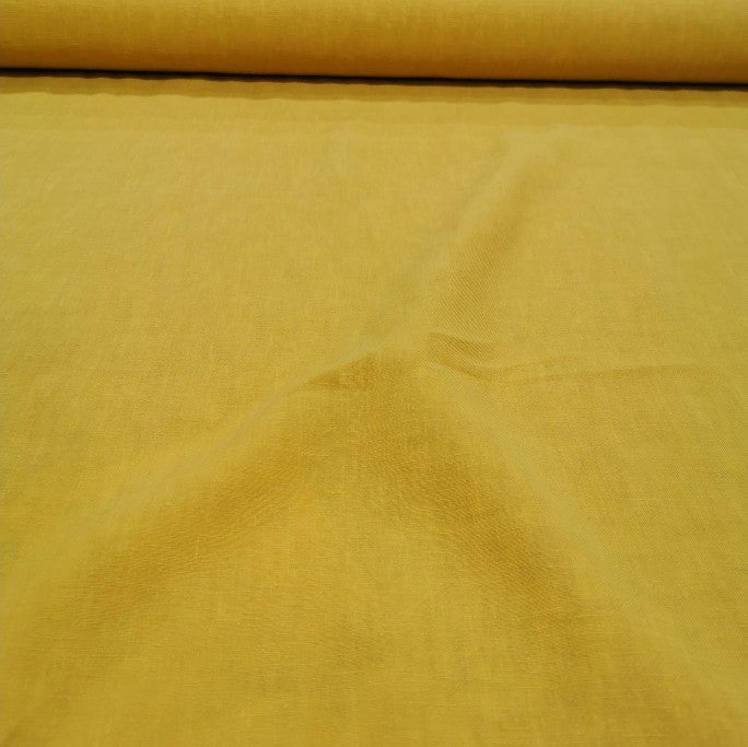 100% Linen Antique Wash, Mustard - $36 per metre ($9.00 - 1/4 metre)