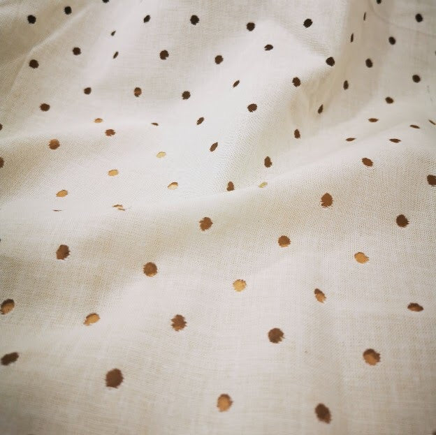 100% Cotton, Perforated White - 1/4 metre - Minerva's Bower