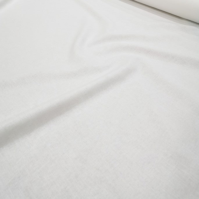 Linen Cotton Blend, White - 1/4 metre