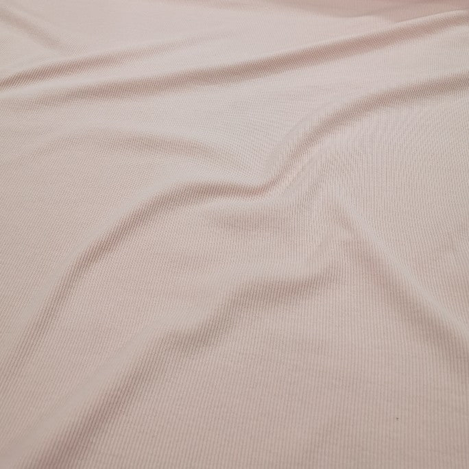 Ribbed Cotton Jersey, Dusky Pink - 1/4 metre