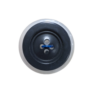 Corozo Nut Button Raised Double Rim, Large