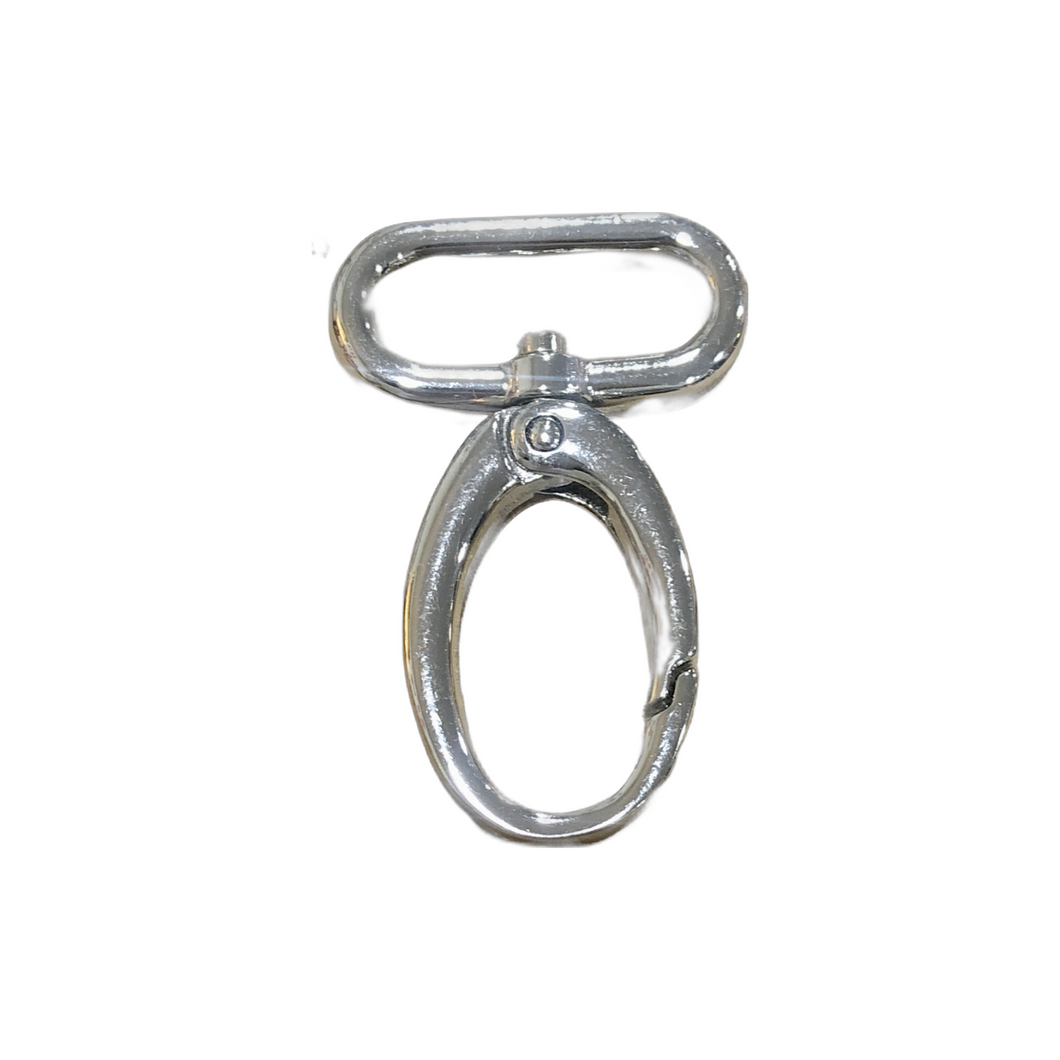 Oval Swivel Key Clasp, Silver