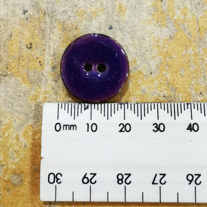 Italian Enamel Button, Small - Purple