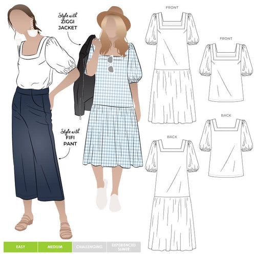 Style Arc Clementine Woven Top and Dress - Sizes 10 to 22