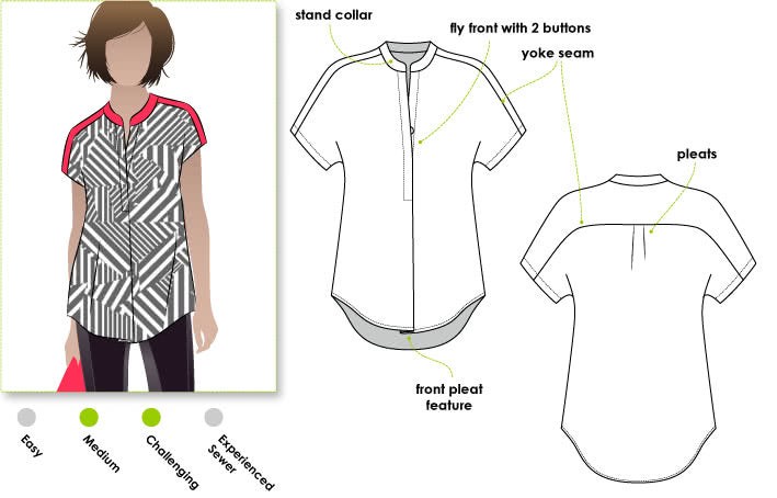 Style Arc Maggie Shirt - sizes 4 to 16