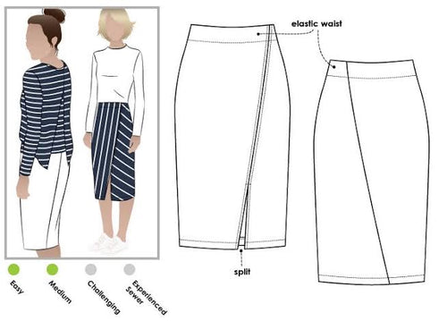 Style Arc Taylor Knit Skirt - sizes 4 to 16 - Minerva's Bower