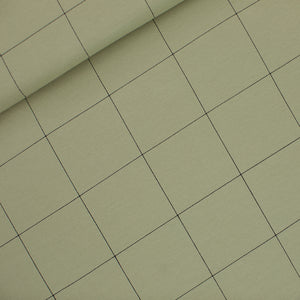 See You At Six Cotton French Terry, Thin Grid XL, Tea Green - 1.85m piece