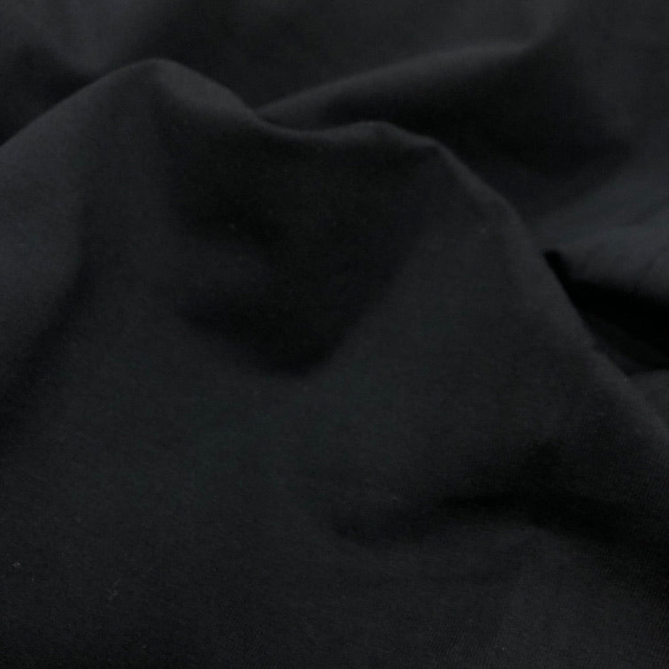 Organic Cotton Jersey in Black - 1/4 metre