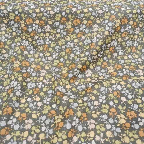 100% Cotton Lawn, Grey Floral - 1/4 metre