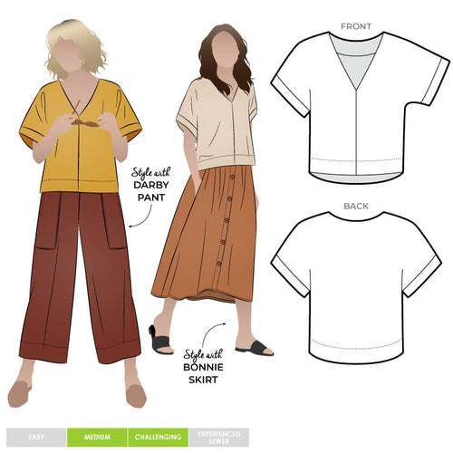 Style Arc Joan Woven Top - sizes 4 to 16