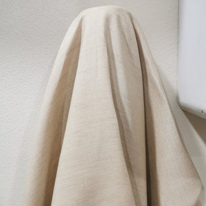 Drape image of 100% Yarn Dyed Linen, Semolina, for sale at Minerva's Bower